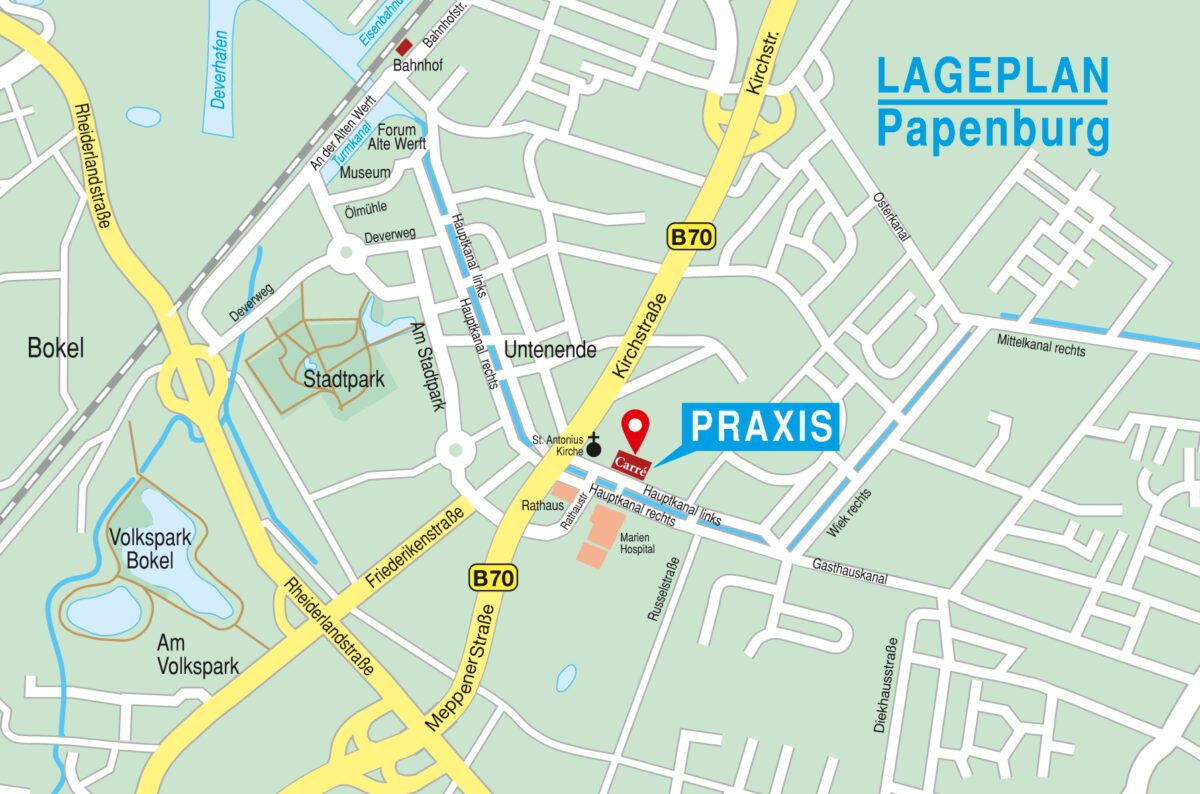 Lageplan Dr. med. Hendrik Bertram Facharzt für Orthopädie